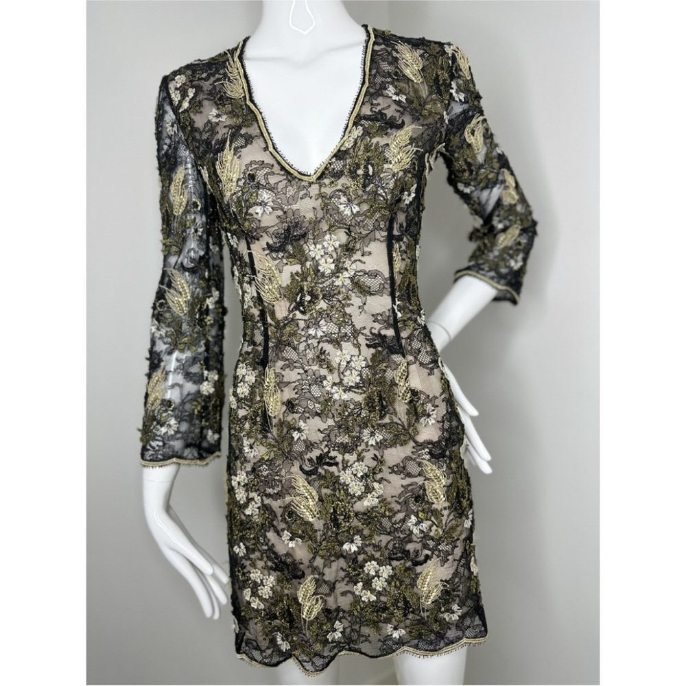 La Perla 3D flower mini dress